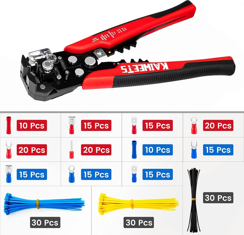 KAIWEETS Automatic Wire Stripper with 260PCS Crimp Connectors and Terminals - Image 3